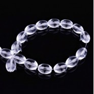 Glaskralen ovaal 11x8mm Transparant